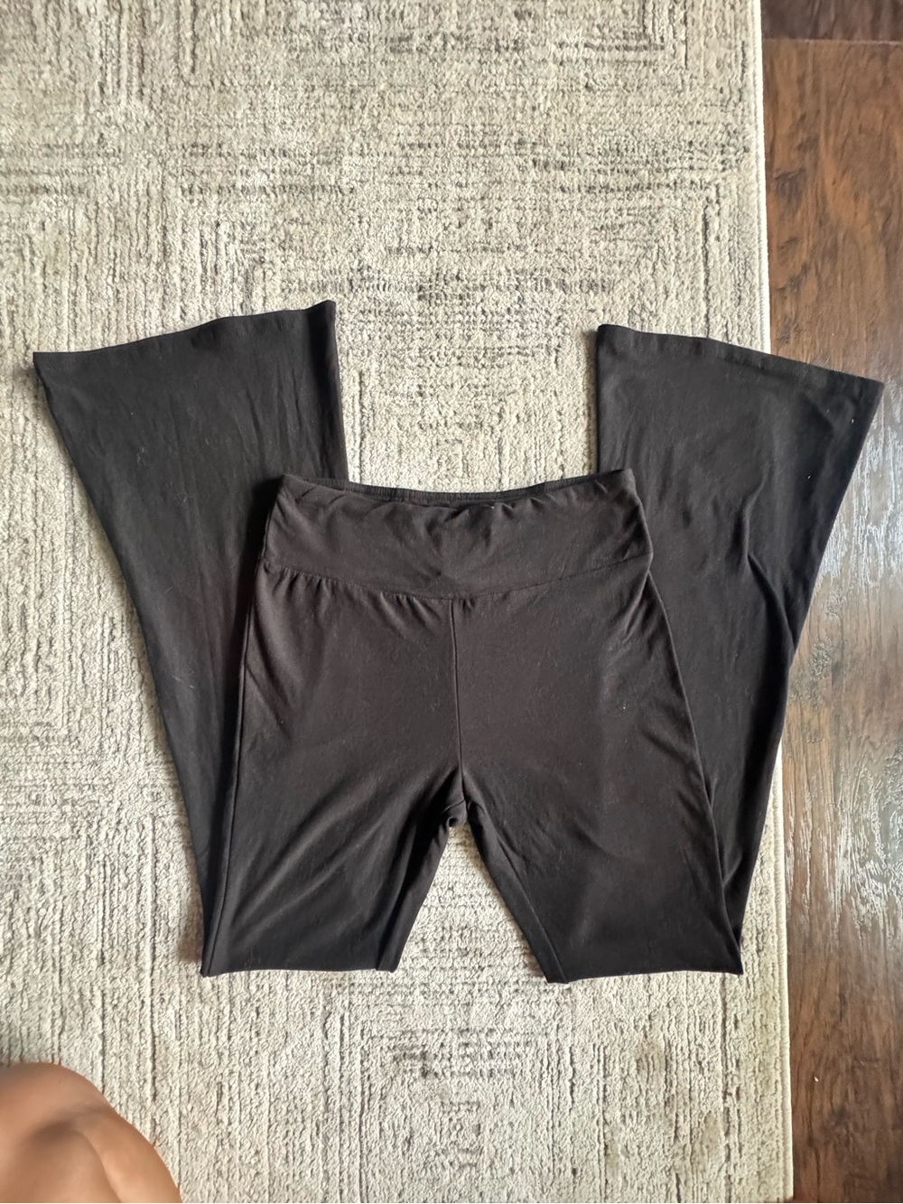 NOBO Black Wide-Leg High-Waist Flare Pants